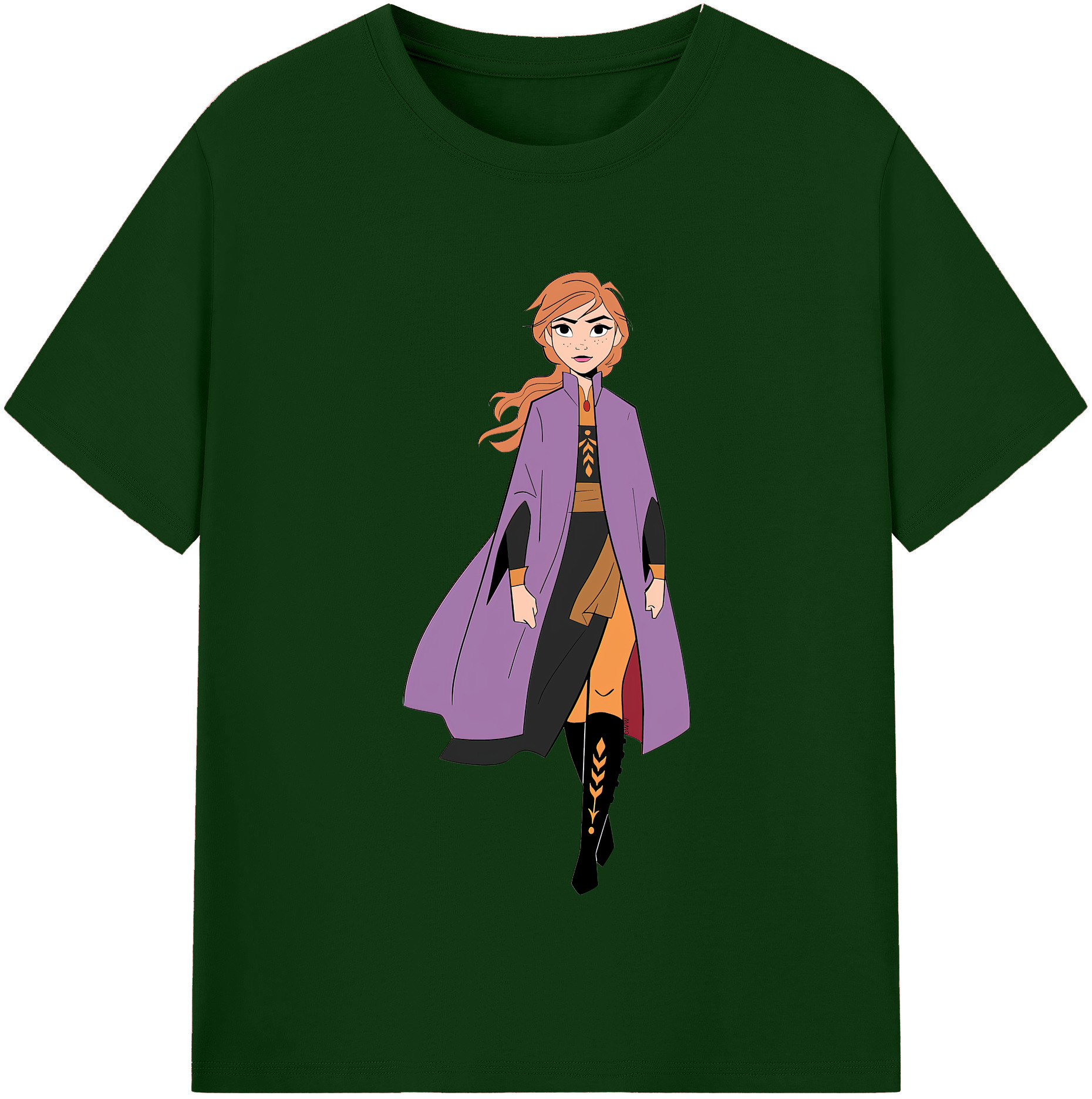 （画像用） アナと雪の女王 アンナ エルサ Frozen Anna Elsa 綿100％半袖Tシャツ（フロントプリント）